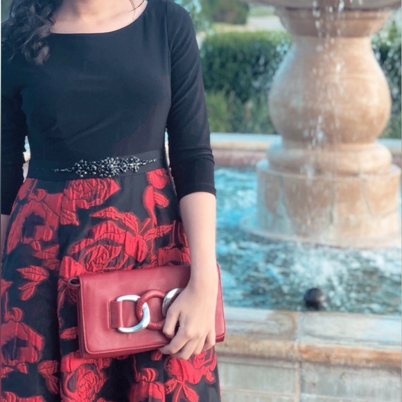 Adrianna Papell - High Low Floral Jacquard - SIZE US 4 - WORN ONCE - Picture 8 of 10